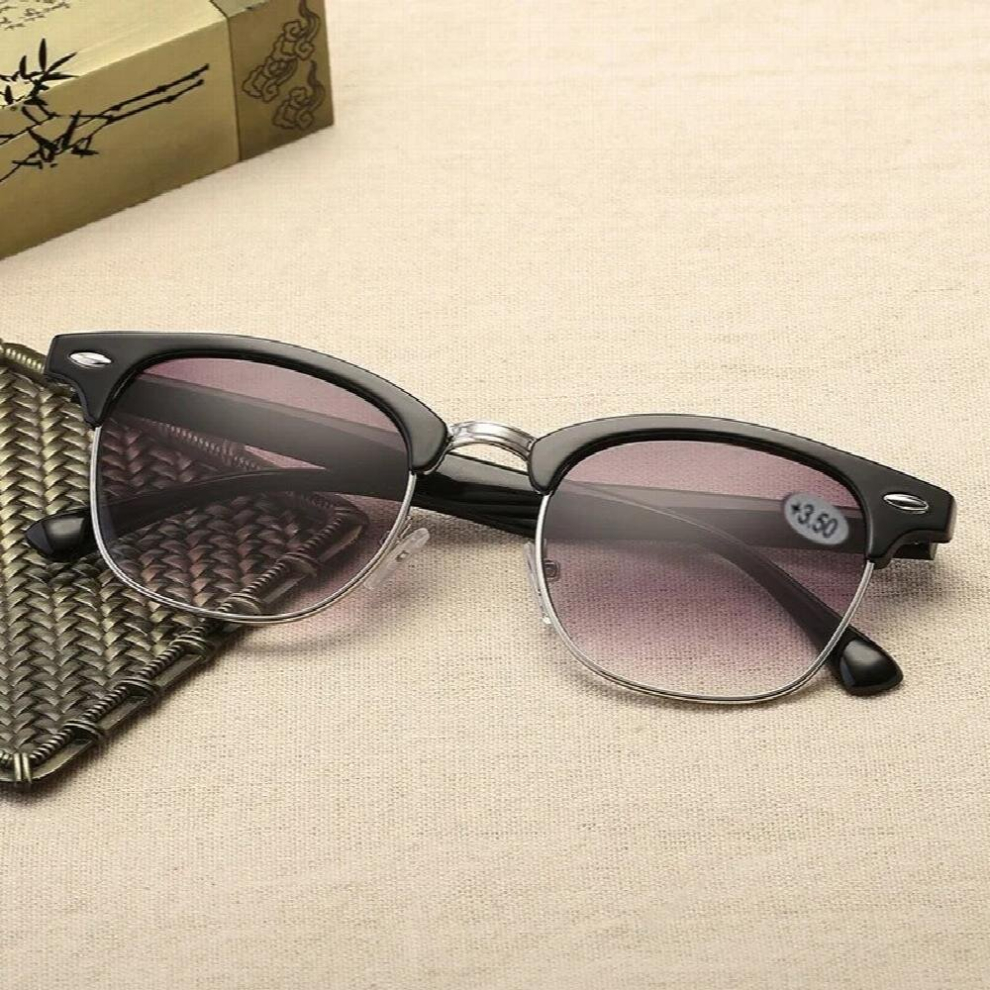 Half Frame Reading Sunglasses Women Men Vintage Eyebrow Unisex Prescription Sunglass Diopter +1.0 1.5 2.0 2.5 3.0 3.5-image-OPC-PCRCRXD-NEW