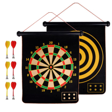 Doppelseitige magnetische Dartscheibe Dart Board Game Set mit 6 Stück Darts für Kinder und Erwachsene