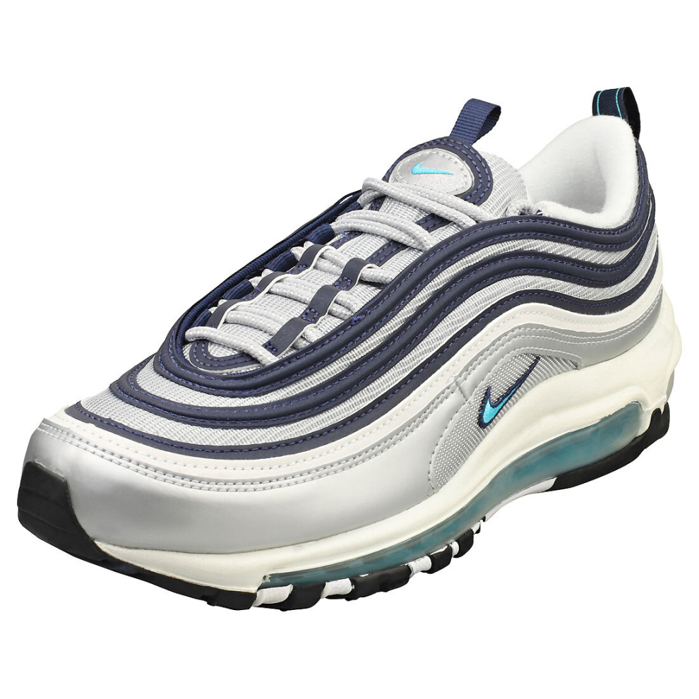 Nike Air Max 97 Og Womens Fashion Trainers in Silver Blue - 3.5 UK