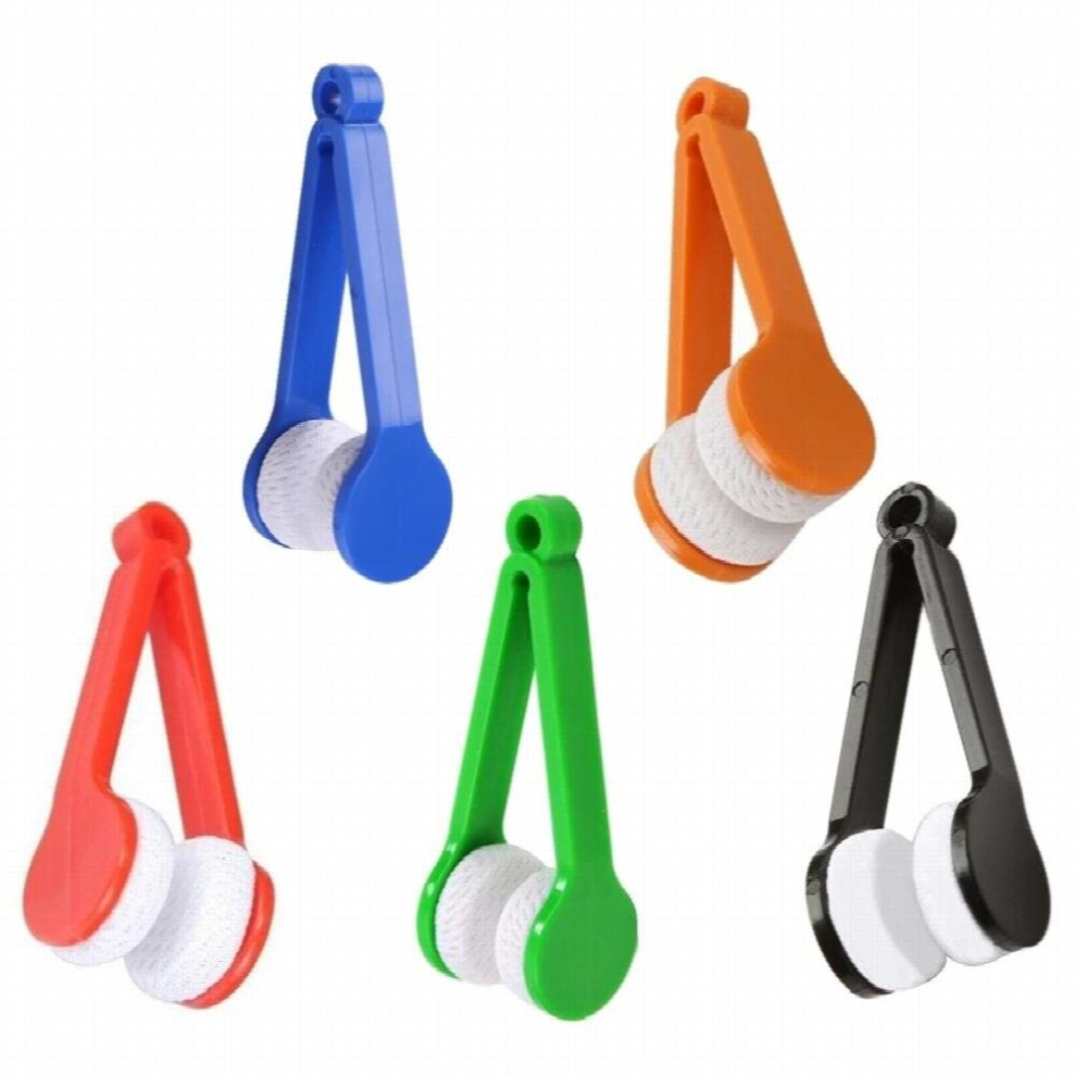 Multicoloured 5Pcs Glasses Cleaning Rub Portable Double Side Eyeglass Brush Microfiber Spectacles Cleaner Sunglasses Cleaning Tools