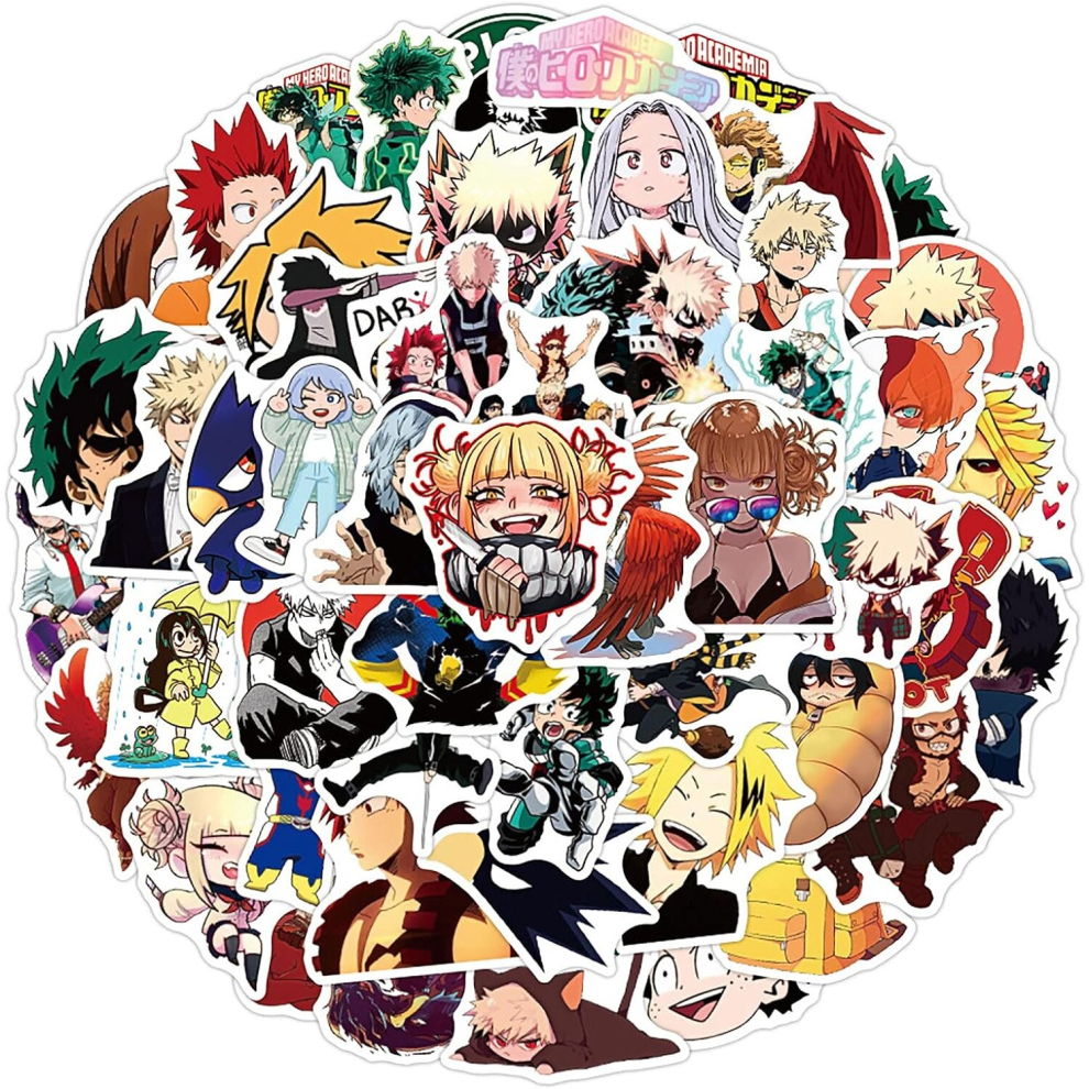 Tianci 50Pcs Classic Anime Sticker Cool Japanese Anime Stickers For Teens Students,Waterproof Vinyl Stickers For Skateboard Computer Laptop Guitar Luggage