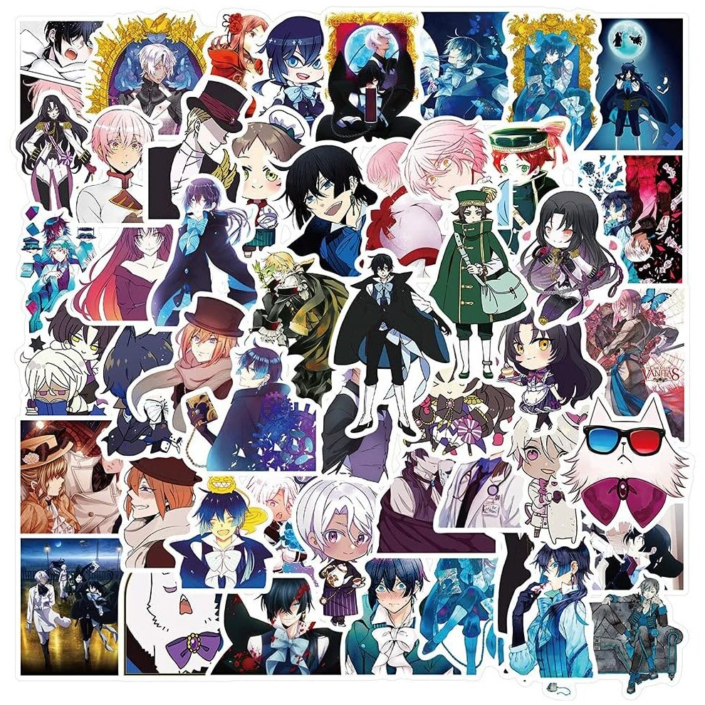 50Pcs The Vanitas Case Study Anime Stickers Phone Guitar Waterproof Graffiti Decal  Toy Vinyl Anime Bottle Laptop Skateboard Notebook Decorative