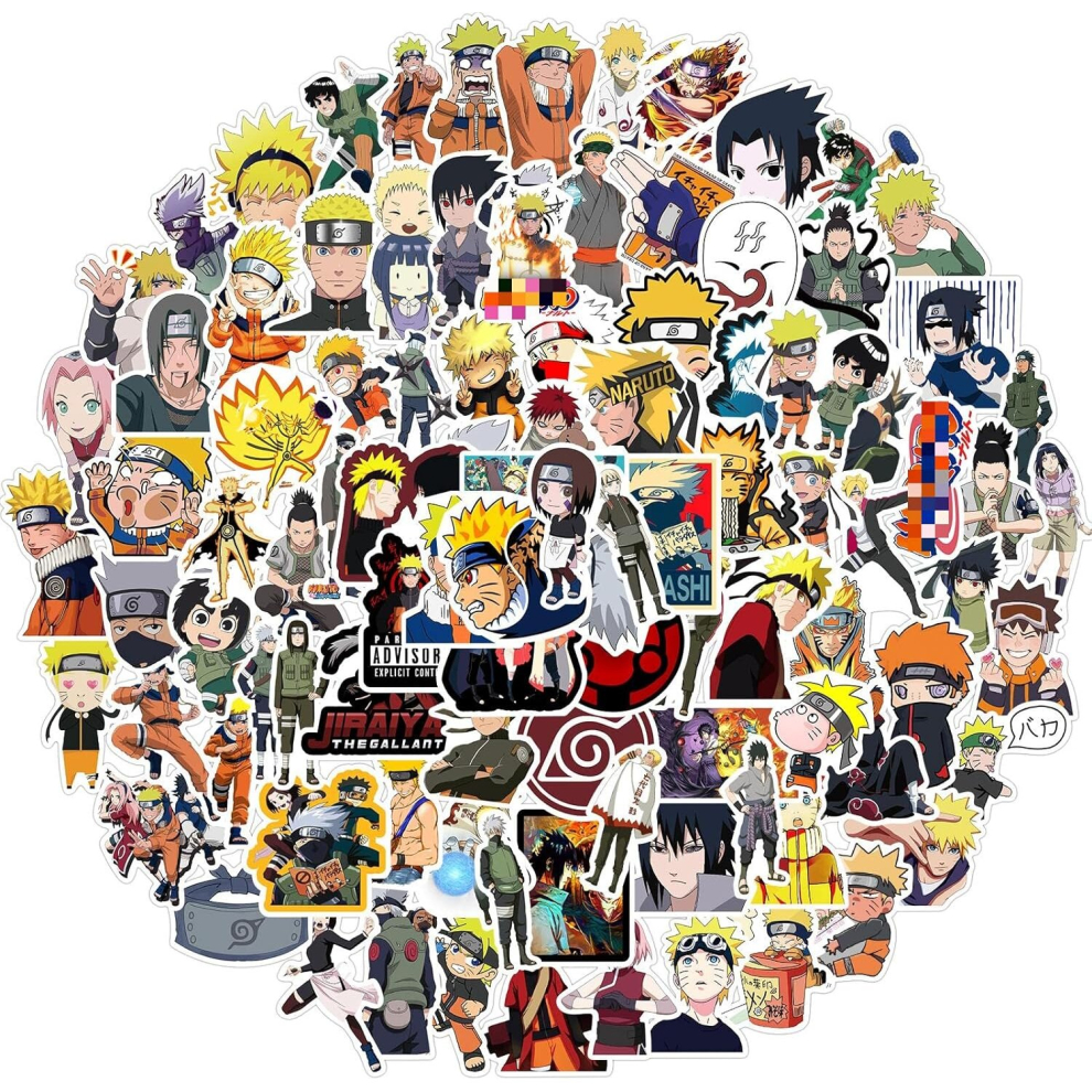 100pcs Anime Stickers Vinyl Waterproof Decal for Laptop Cars Motorcycle Bicycle Skateboard Luggage Trendy Stickers for Teens Kids Children Adults