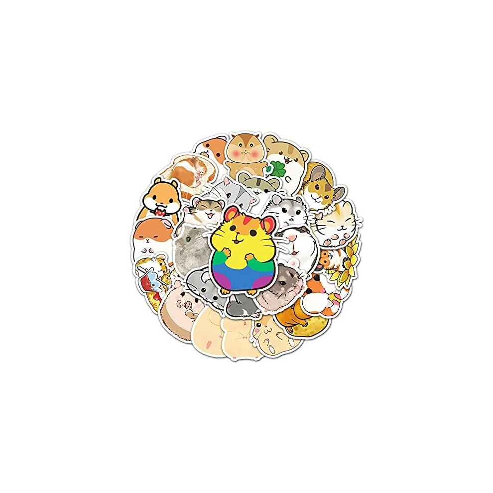 Tianci 50 Pack Hamster Stickers Laptop Hydroflasks Phone Guitar Skateboard Computer Kawaii Stickers Waterproof Vinyl Sticker For Kids Teens Adults
