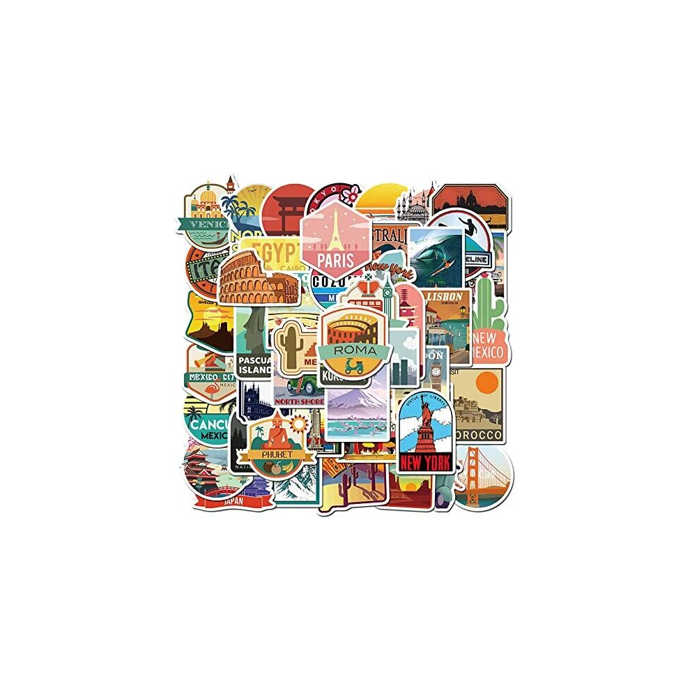 Tianci 50 Pcs Vinyl Waterproof Sticker Pack For Water Bottle Laptop Guitar Skateboard Car Bike Motorcycle Hydro Flask Suitcase Luggage For Adults Teens