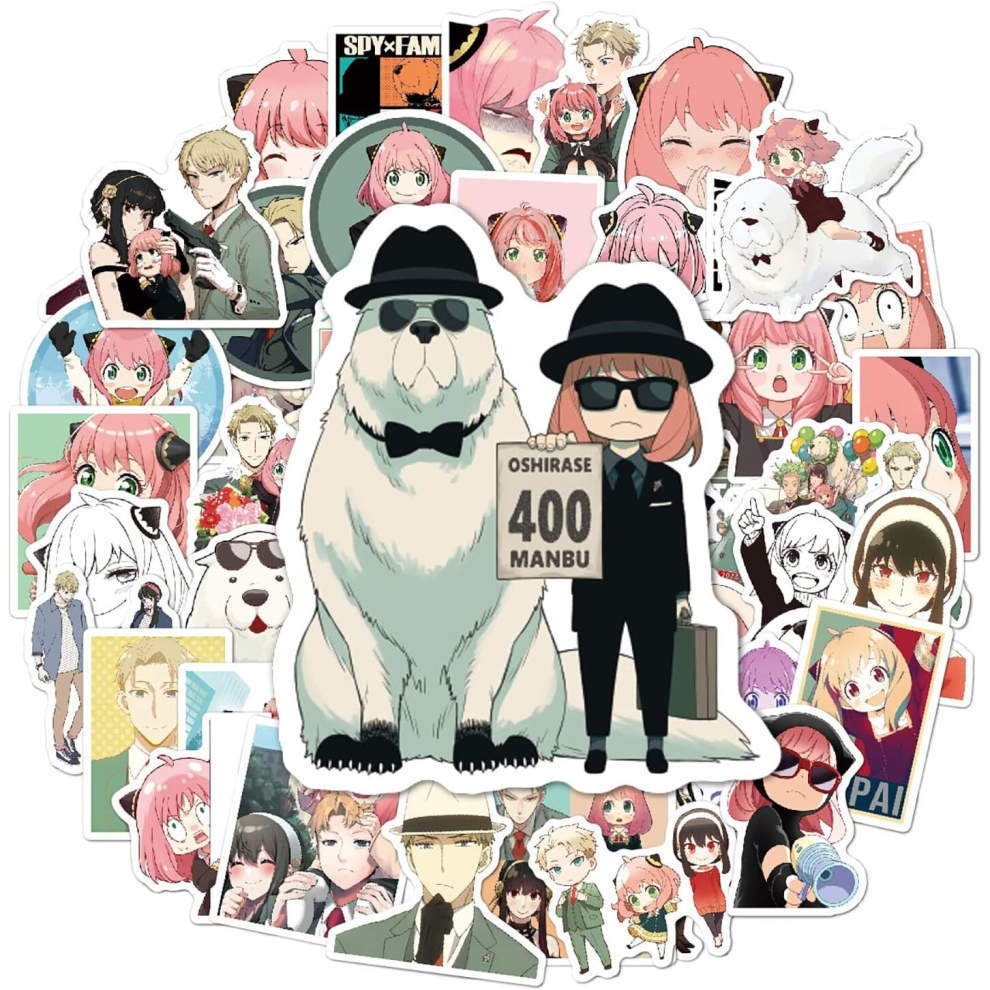 Cartoon Stickers, Vinyl Waterproof Stickers for Laptop, Mug Water Bottles,Skateboard, Guitar, Bike, Cartoon Anime Stickers for Kids Teens Adult