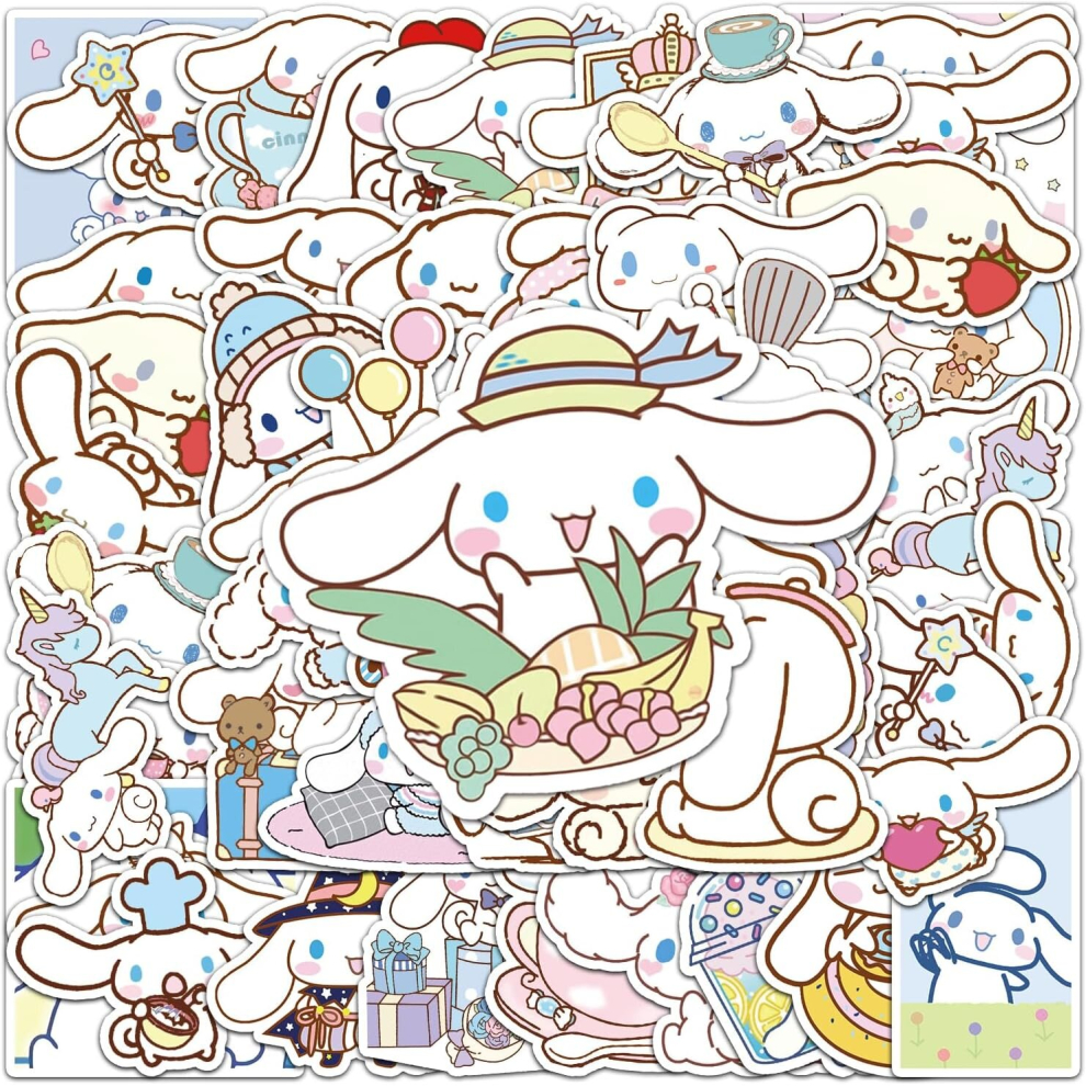 Tianci 50Pcs Cute Animal Stickers For Kids Teens Adults Girls Vinyl Aesthetic Waterproof Stickers For Water Bottles Skateboard Computers Blue