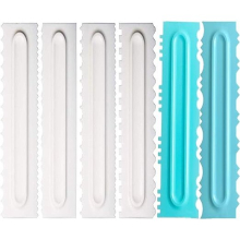 6pcs Cake Scraper Cake Decorating Comb Icing Smoother Spatula Tools Buttercream Scrapers for Kitchen DIY Baking