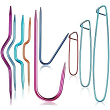 9 Pcs Stitch Holders for Knitting,Multicolor Aluminum Knitting Needles Set for Yarn Sewing Knitting