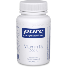 Pure Encapsulations Vitamina D3 25 mcg (1,000 IU) - Suplemento para Huesos, Articulaciones y Salud Inmunológica