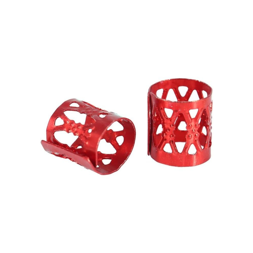 Ifsecond Unisex 100Pcs 8Mm Hole Dreadlock Hair Braiding Ring Bead Cuff Clip Tube Accessories