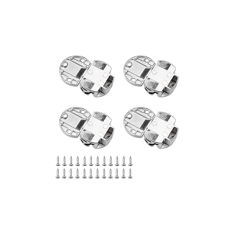 4 Pcs Flap Hinge 180 Degree Folding Concealed Hinges With Screws, Zinc Alloy Adjustable Concealed Lid Hinge, Furniture Hardware Accessories 7651031131060
