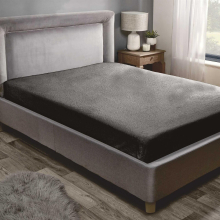 (Single, Charcoal) Teddy Fleece Fitted Sheet Sherpa Bed Sheets Cosy Warm Soft Winter Bedding