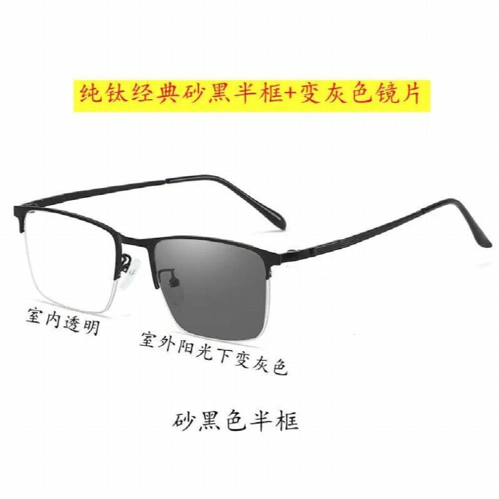 Men Light Myopia Glasses Ultralight Titanium Alloy Prescription Eyeglasses Frames Women Sunglasses Photochromic Eyewear-1.0