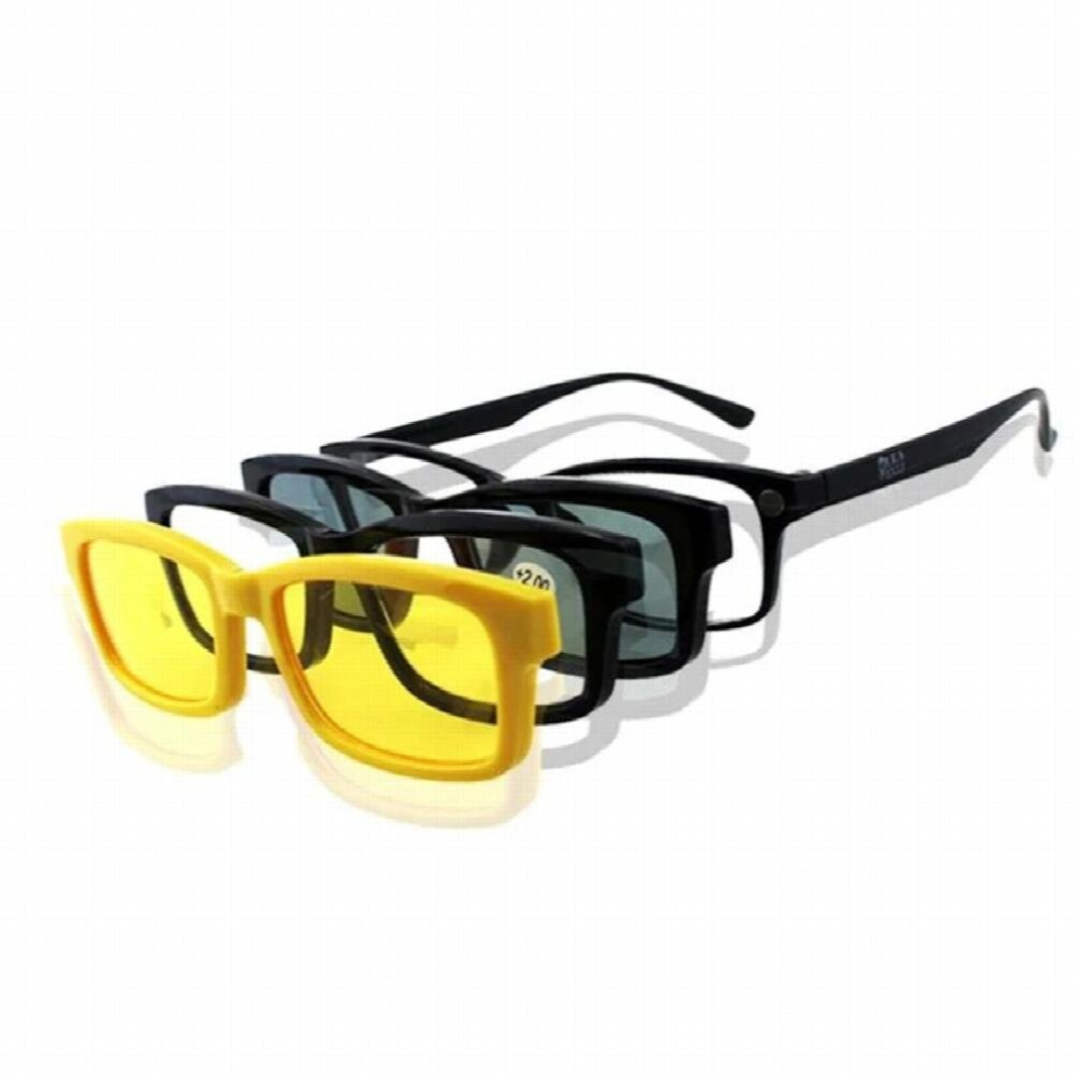 Women 4 in 1 Magnetic Myopia Reading Glasses frame Men Clip on Sunglasses Eyewear
