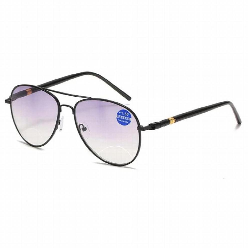 Unisex Bifocals Pilot Reading Glasses Women Men Look Near Far Presbyopia Sunglasses Anti Light Fishing Hyperopia Spectacles