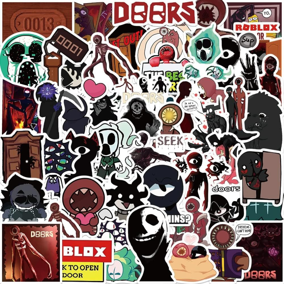 Tianci Game Stickers Doors Figure Stickers 50Pcs For Laptop Vinyl Decals For Laptop Waterbottle Moto Bicycle Skateboard Luggage Graffiti Phone Stickers