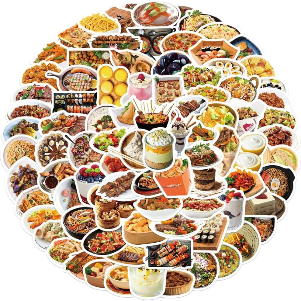 Tianci Lifelike Food Stickers For Boys Kids Girls ,Trendy Waterproof Vinyl Stickers For Laptop Water Bottle Cup Bike Luggage Phone Flasks Notebook