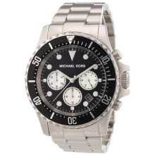 Montre Homme Michael Kors MK8256 - Chronographe, cadran noir, boîtier acier 44 mm, résistance 50 m