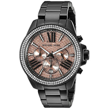 Michael Kors Damenuhr MK5879 – Goldfarbenes Edelstahlgehäuse & Armband, Chronograph, Kristallakzente, 39 mm, wasserdicht bis 50 m