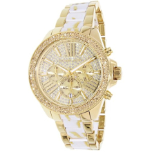 Montre Femme Michael Kors MK6157 – Boîtier en acier inoxydable doré, cadran nacré, cristaux, 39 mm, 100 m, élégante et robuste