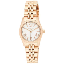 Michael Kors MK3230 Damenuhr – Goldfarbenes Edelstahlgehäuse & Armband, Perlmuttzifferblatt mit Steinakzenten, Quarzwerk, 50 m wasserdicht