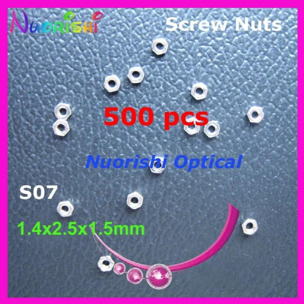 S07 1.4X2.5x1.5mm 500Pcs And Silver Glasses Eyewear Eyeglass Sunglasses Sunglass Mini Screw Caps Nuts Screws 885672039523