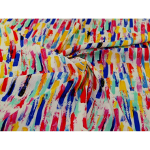 Minerva Exclusive Buoyant Strokes Linen Viscose Blend Fabric - per metre