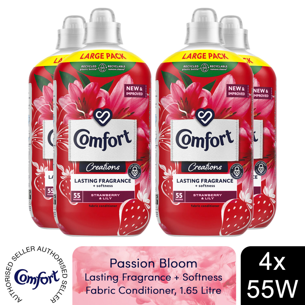 (Buy 4) Comfort Fabric Conditioner Strawberry & Lily 55W