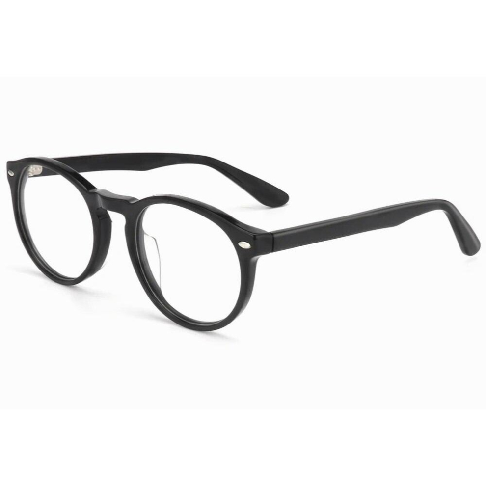 Womens Mens Eyeglasses Oval Tortoise Acetate Glasses Sun Myopia Hyperopia Progressive Optical