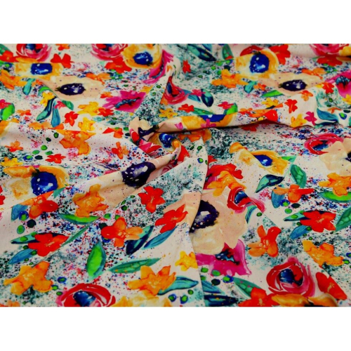 1.4m Minerva Exclusive Rose Relations Linen Viscose Blend POD Fabric - per metre