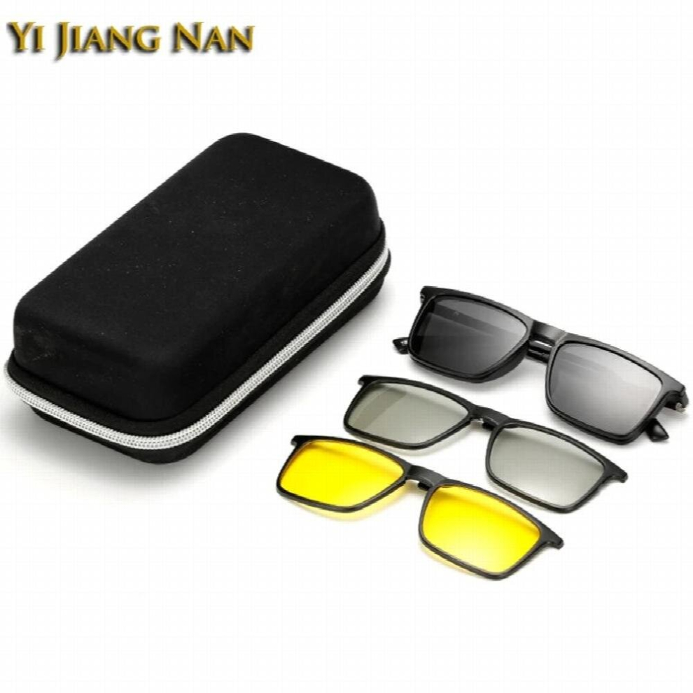 Multicoloured Tr90 Frames Eyeglasses Magnet Clip Lenses Frame Sunglasses Polarized Lenses 3D Glasses