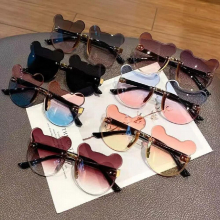 Kids Personality Classic Outdoor Sun childrens round frame light PC small face sunglasses