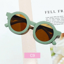 Childrens Sunglasses Retro solid round frame small face Sunglasses Ultraviolet-proof Convenience Glasses Eyeglass Kids