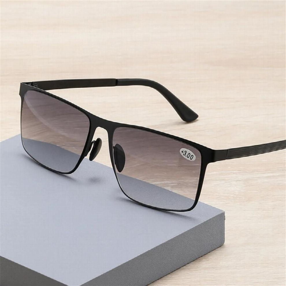 Multicoloured 1Pc Automatic Progressive Multifocal Reading Glasses Tint Grey Sun Glasses