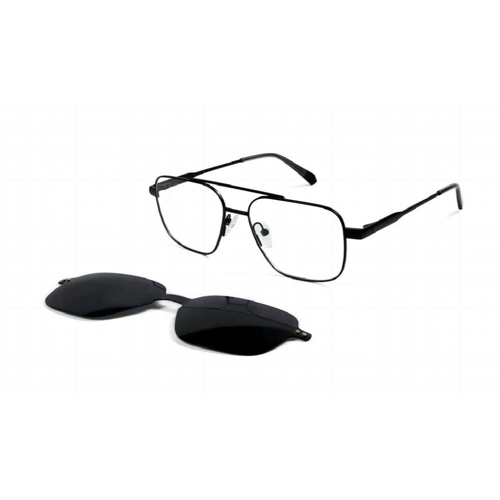 Square Prescription Eyeglasses Frame Myopia Magnetic Sunglasses Men Polarized Clip On Sun Glasses for Women Metal Optical Frame