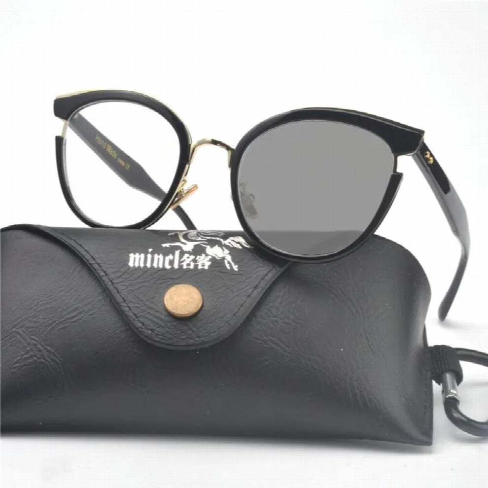 Round Sun Photochromic Finished Men Women Myopia Eyeglasses Frame with lens Sun glasses optical Myopia Eyewear FML
