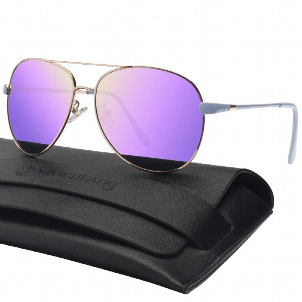 Vintage Retro Polarized Sunglasses Outdoor Driving Eyewear Unisex UV400 Metal Sun Glasses with Leather Case Packing-image-OPC-PCRDSPH-NEW