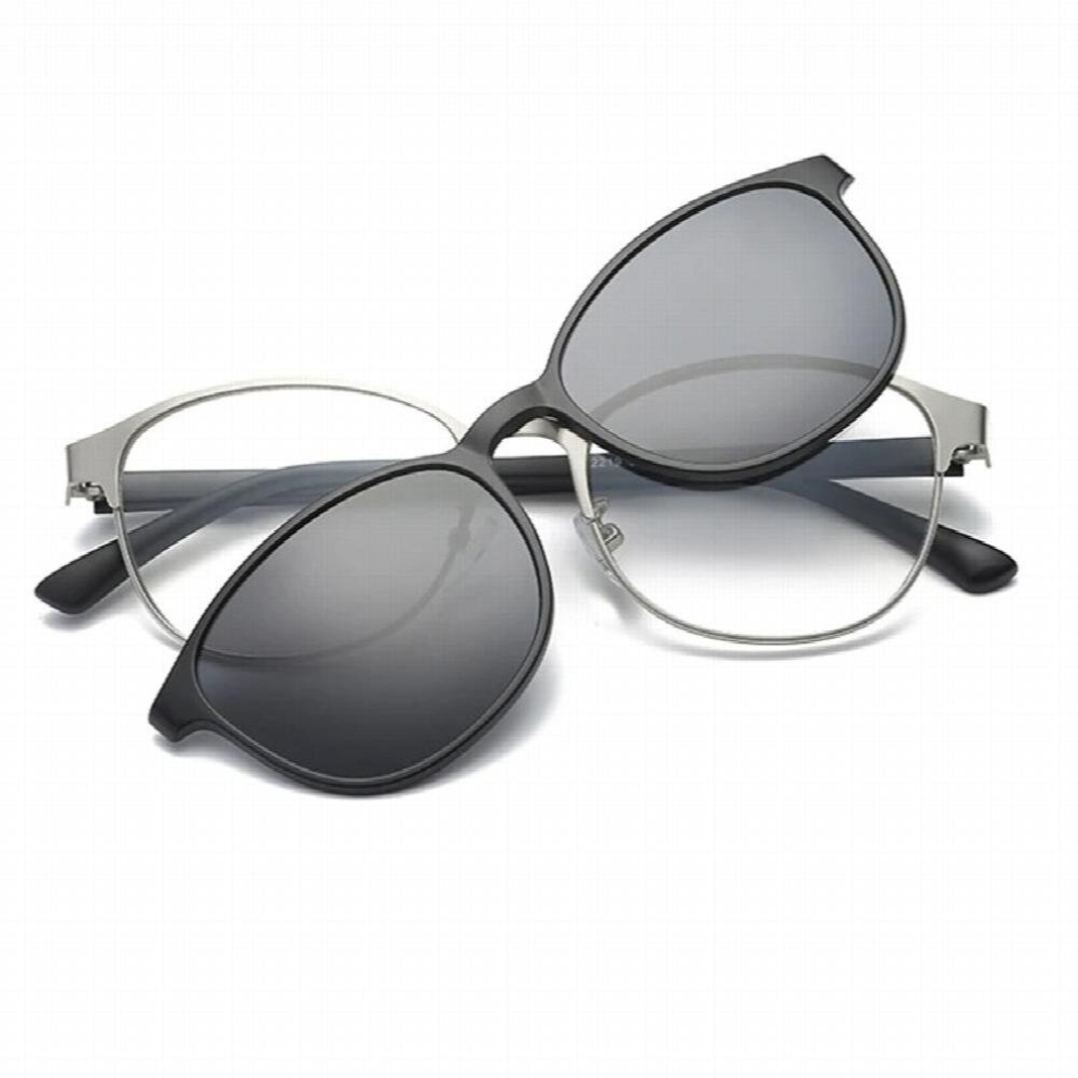 QIFENG Optical Eyeglasses Frame Men Women With Magnets Polarized Clip On Sunglasses Prescription Glasses Spectacle Frame QF062
