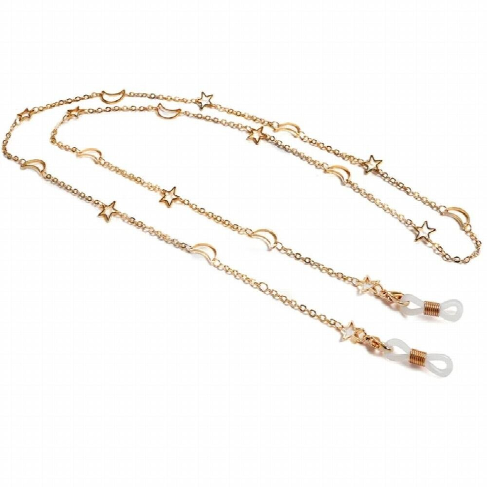 Rose Glasses Chain Sunglasses Necklace Mask Lanyard Hollow Star Moon Eyewear Chain Jewelry for Women
