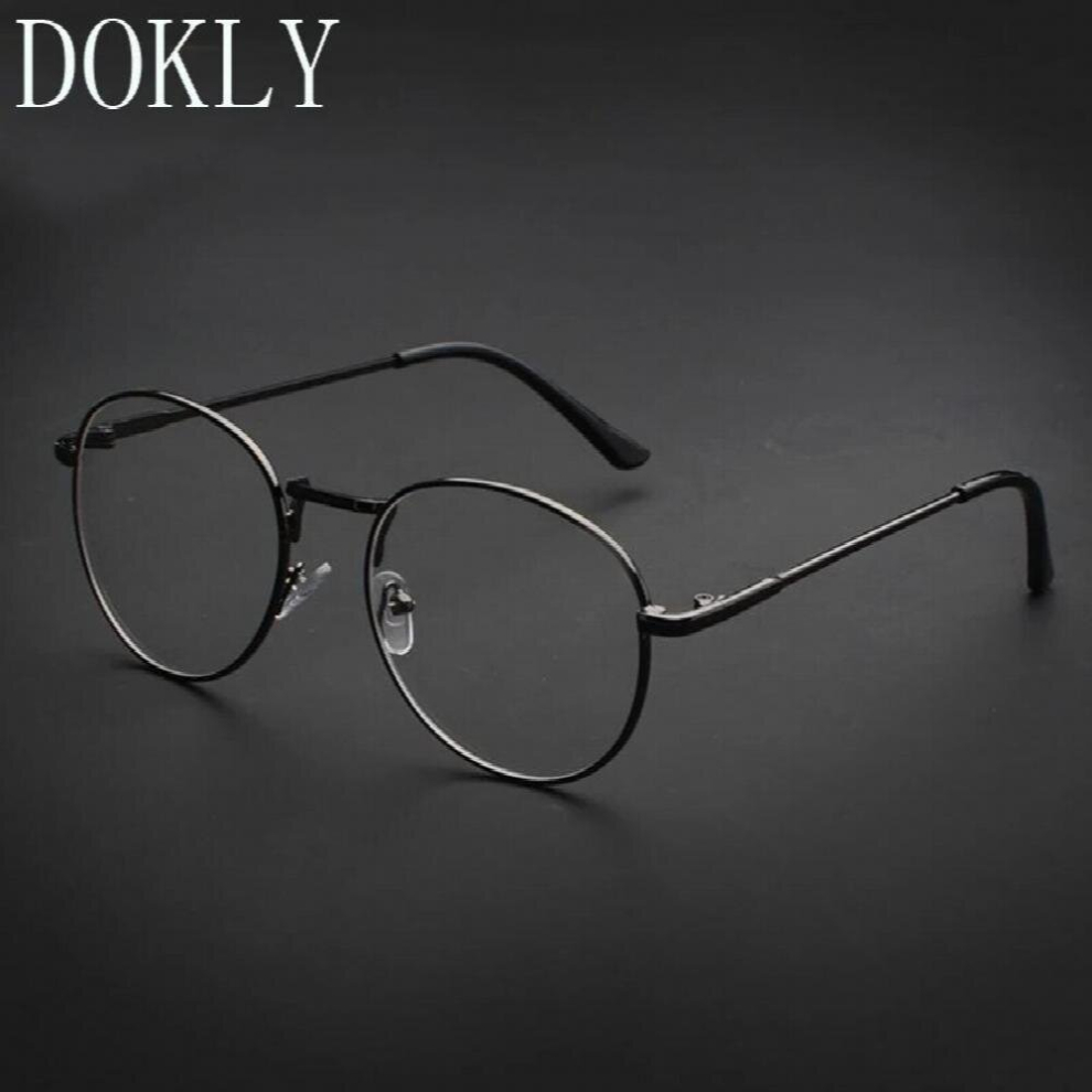 Vintage Round Glasses Men Womens Sun Glasses Metal Frame Eyewear vintage Female Optics Eyeglasses Clear Lens Transparent