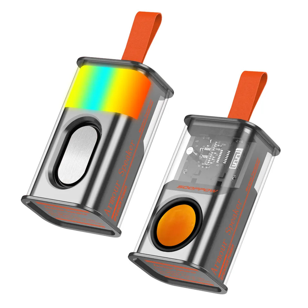 (Grey) Portable Transparent Rgb Bt Speaker Grey 5055546099426