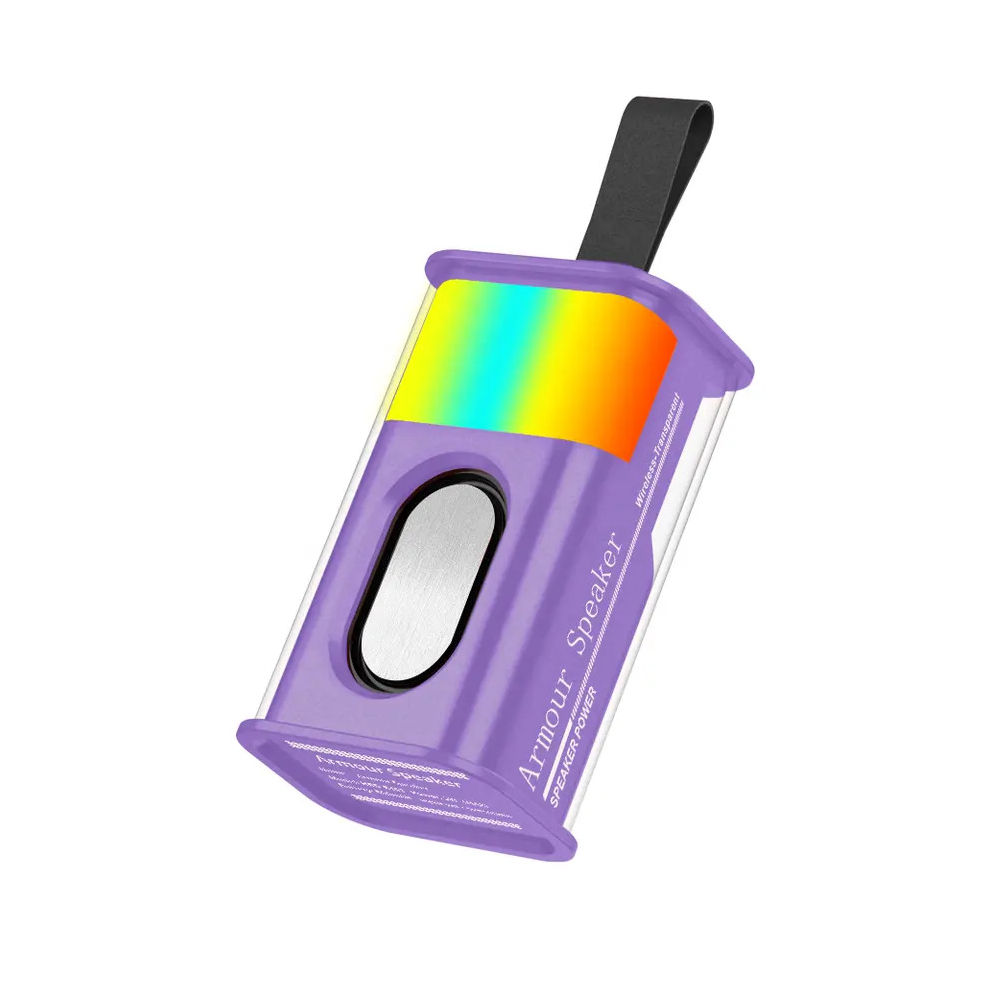 (Purple) Portable Transparent Rgb Bt Speaker Purple 5055546099440