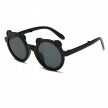 Girls Boys Bear Cartoon Sunglasses UV400 Children Retro Round Frame Sunglasses Outdoor Eyewear Baby Shade Glasses