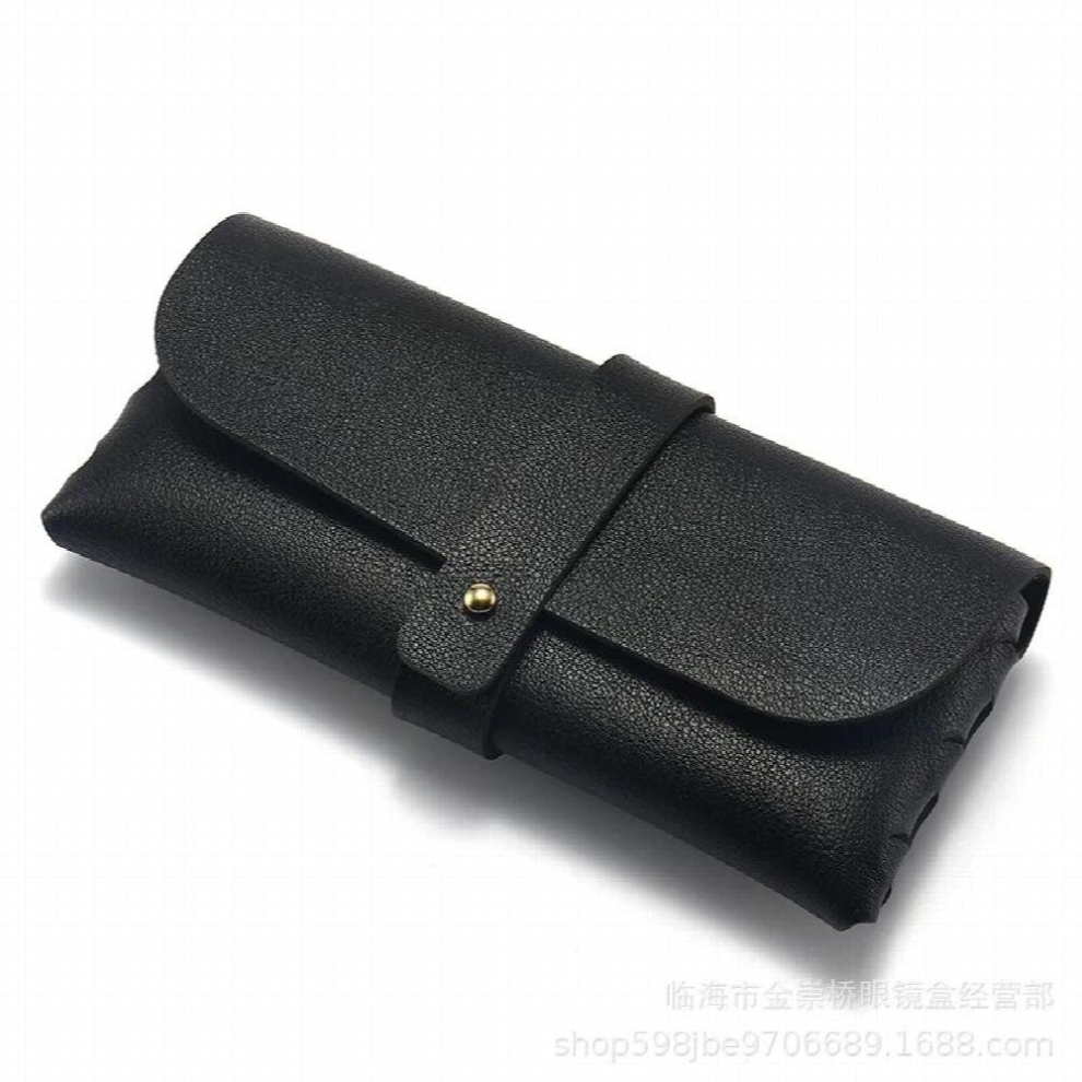 Portable Glasses Case Men Women Magnetic PU Leather Fold-able Glasses Box for Eyeglass Oversize Sunglasses