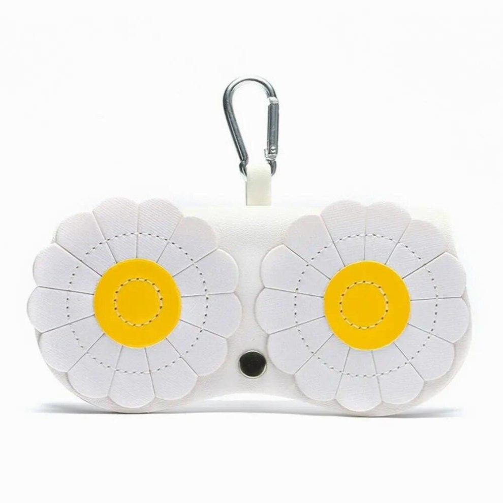 INS Cartoon Women Portable Sun Eye Glasses Box PU Leather Eyewear Case Sunglasses Protection Bags Sunglasses Storage