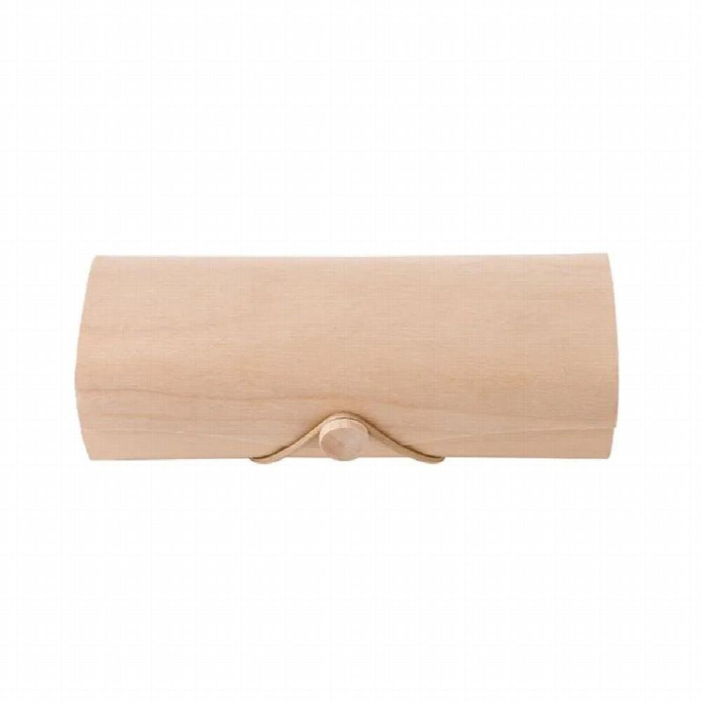 Portable Wooden Sunglasses Box Case Eye Glasses Clam Shell Protector
