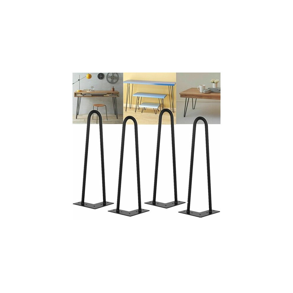 (10"/25Cm Cabinet/Low Coffe..., Black) 4 Hairpin Legs For Diy Furniture Benches And Table 5061034682209