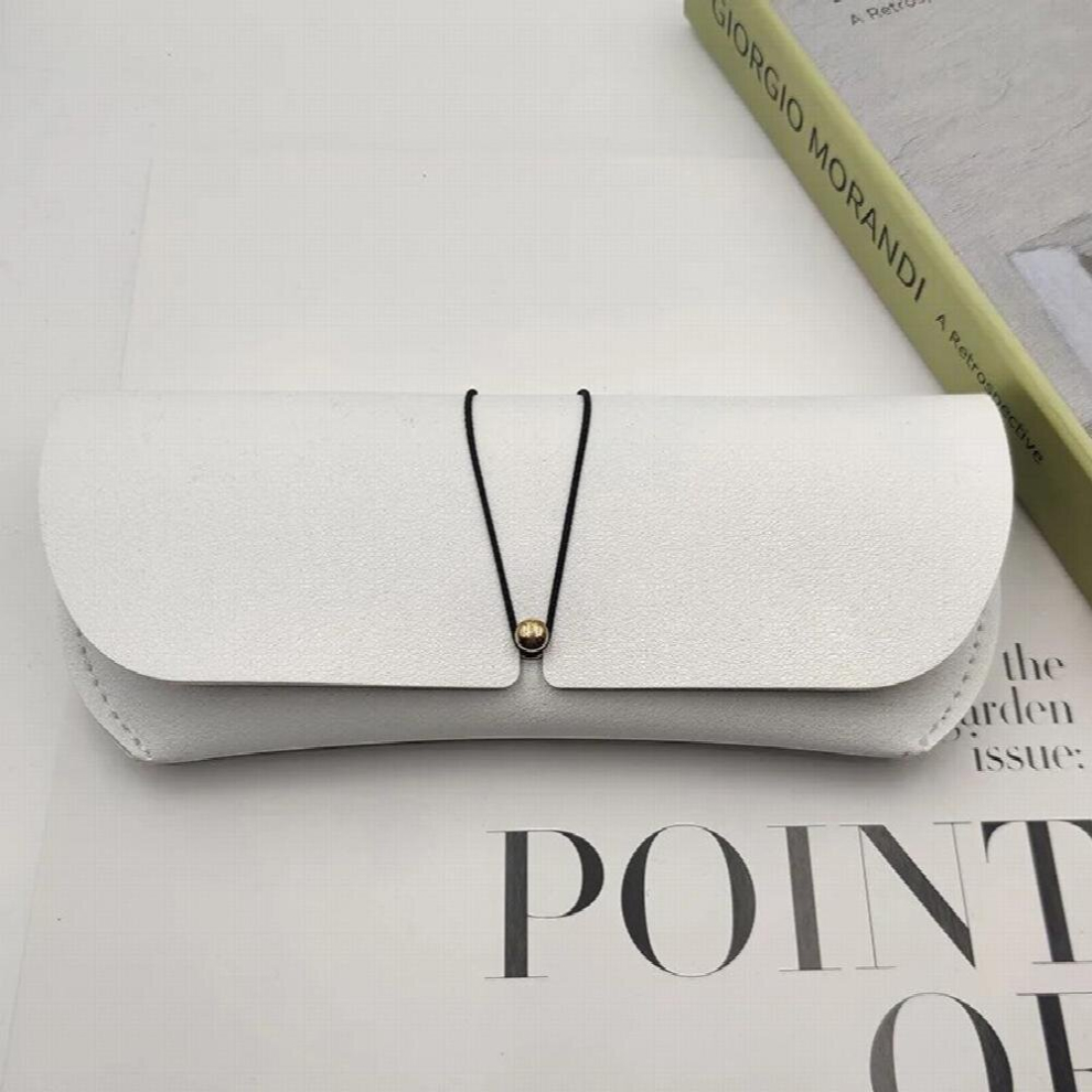 1pcs Men Women Matte Leather Sunglasses Case Fold-able Buckle Glasses Box Eyeglass Holder Bag Protector Eyewear Accessories