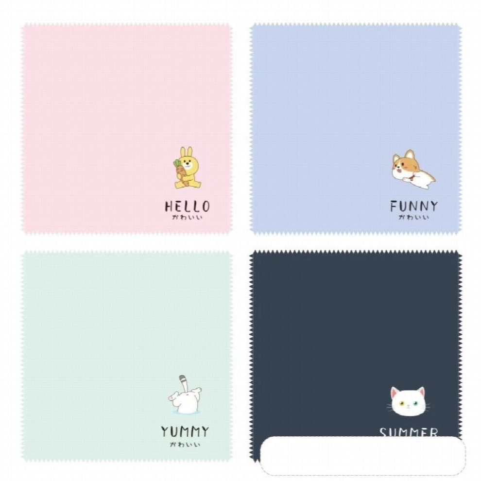 4pcs Cartoon Animal Cleaner Clean Glasses Lens Cloth Wipes for Camera Computer for Sunglasses Microfiber Eyeglass Cleaning Cloth